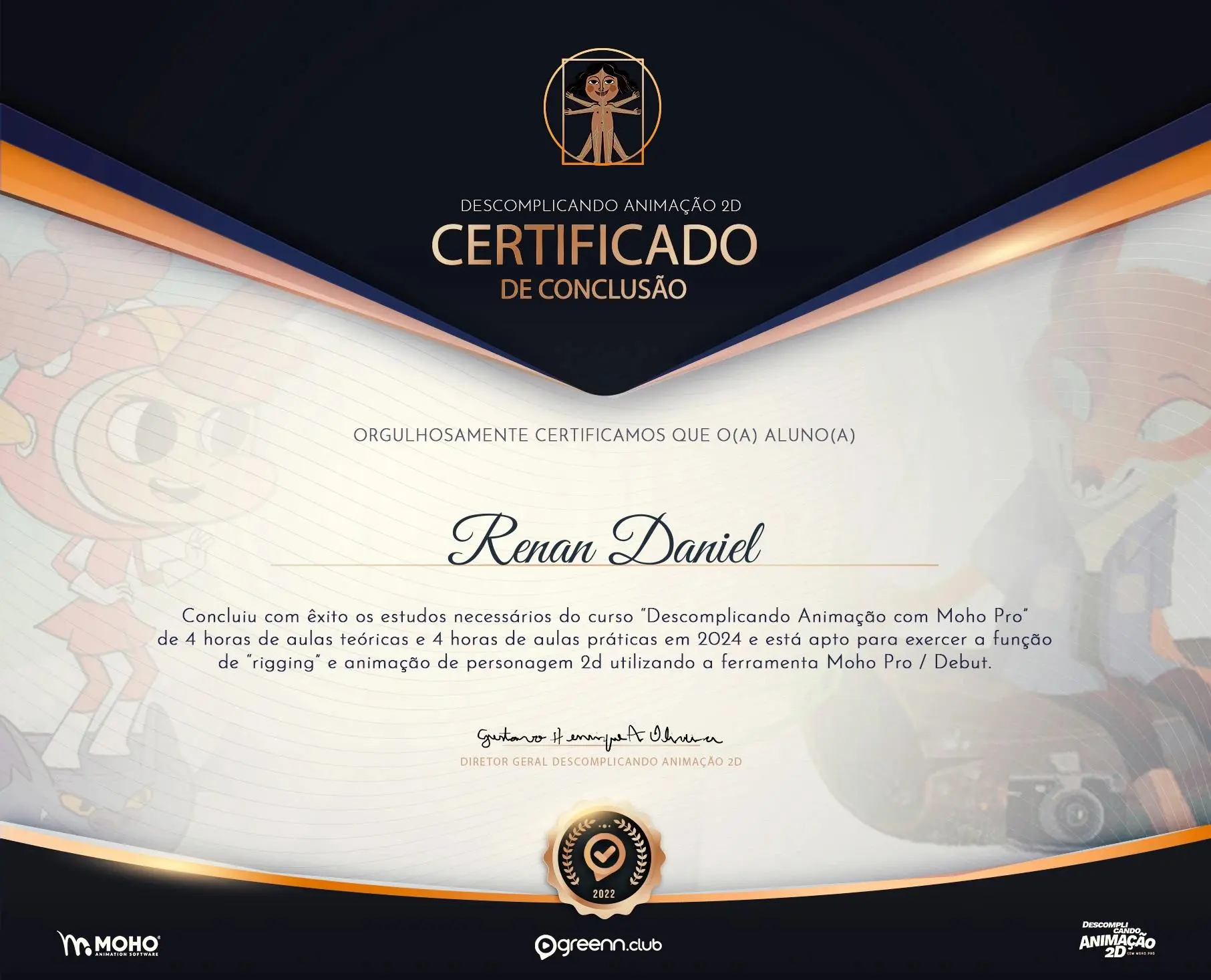 Certificado de Animação em 3D