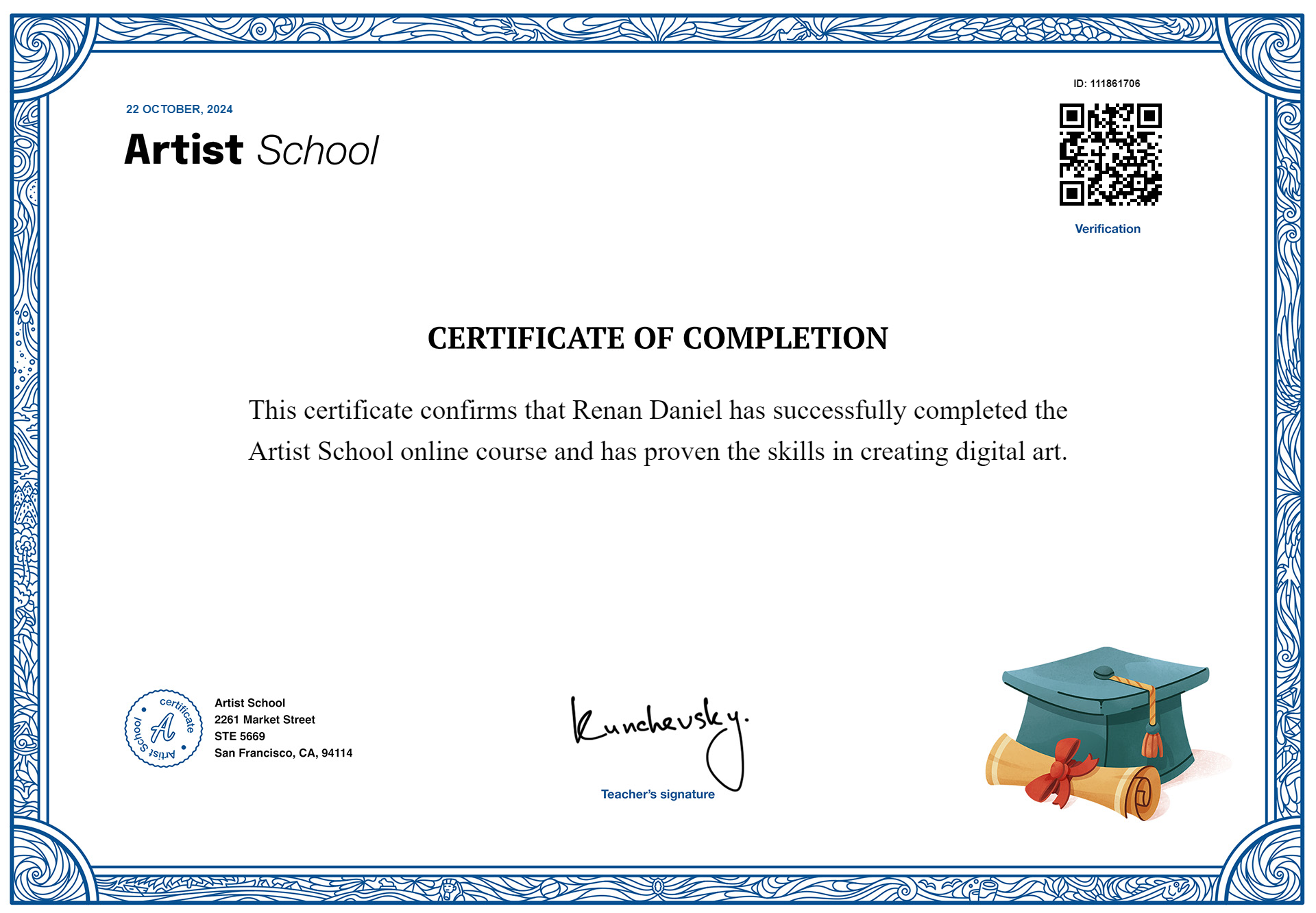 Certificado de Animação em 2D